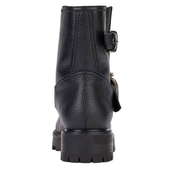 KARL LAGERFELD / Marceau / Black / Lug-Sole / Combat Boot / With Crystal Detail - Picture 4 of 9